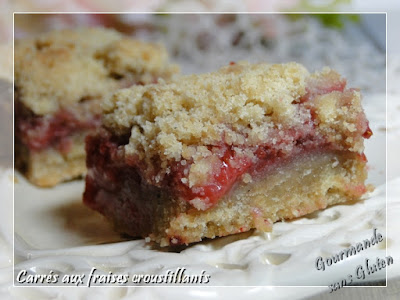 crumble gâteau biscuit aux fraises sans gluten
