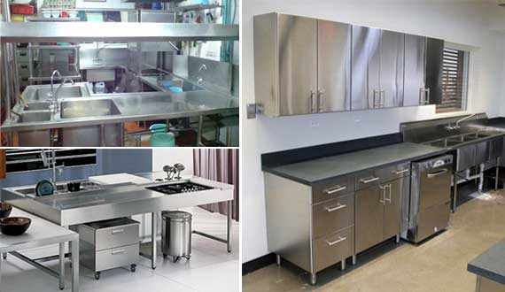 kitchen set stainless