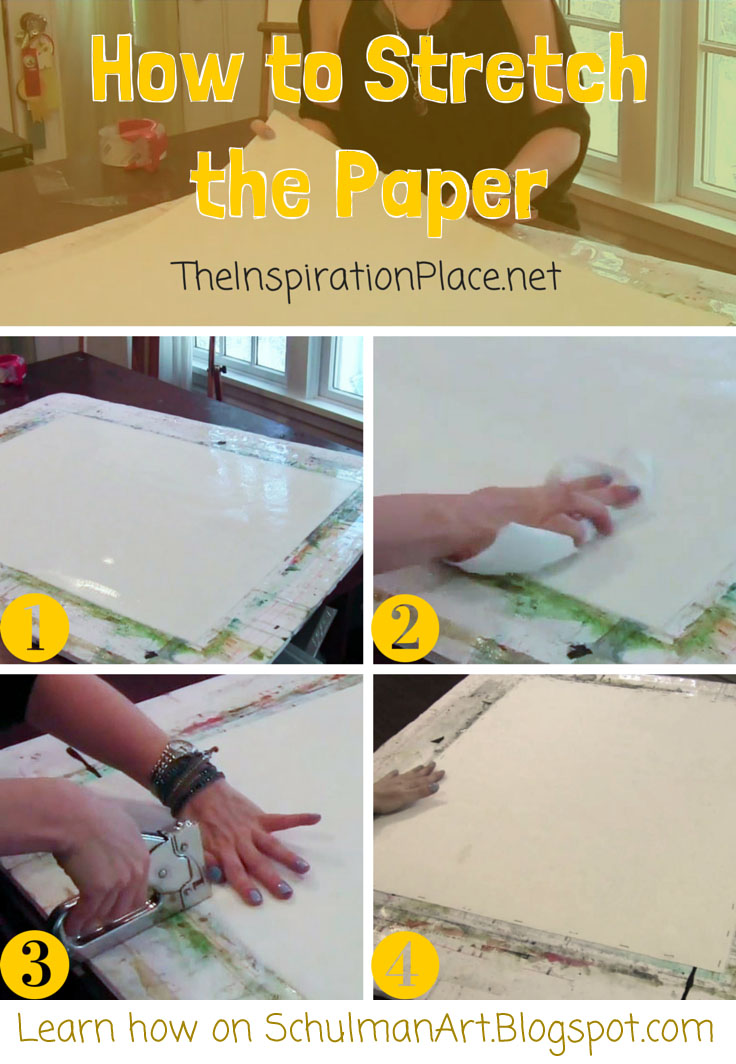 How to stretch watercolor paper - the Inspiration Place