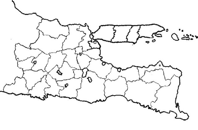 Gambar Peta Buta Jawa Timur Hitam Putih
