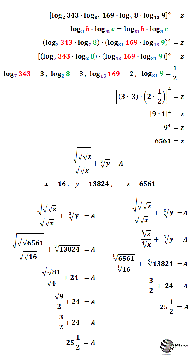 Mnożenie Logarytmów O Tej Samej Podstawie Blog matematyczny Minor | Matematyka: Mnożenie logarytmów