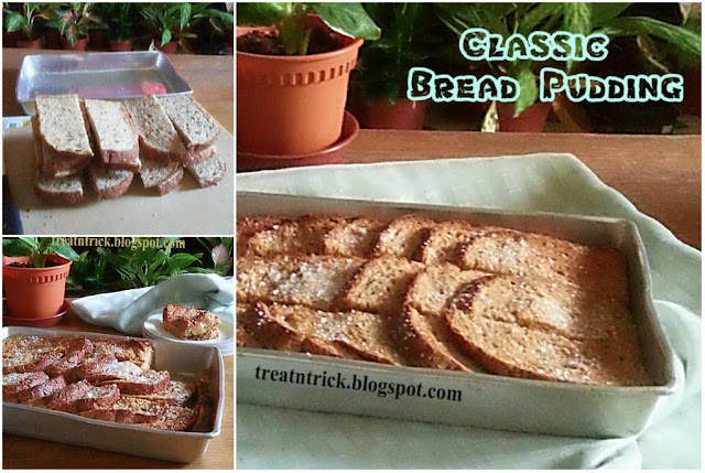 Classic Bread Pudding Recipe @ treatntrick.blogspot.com