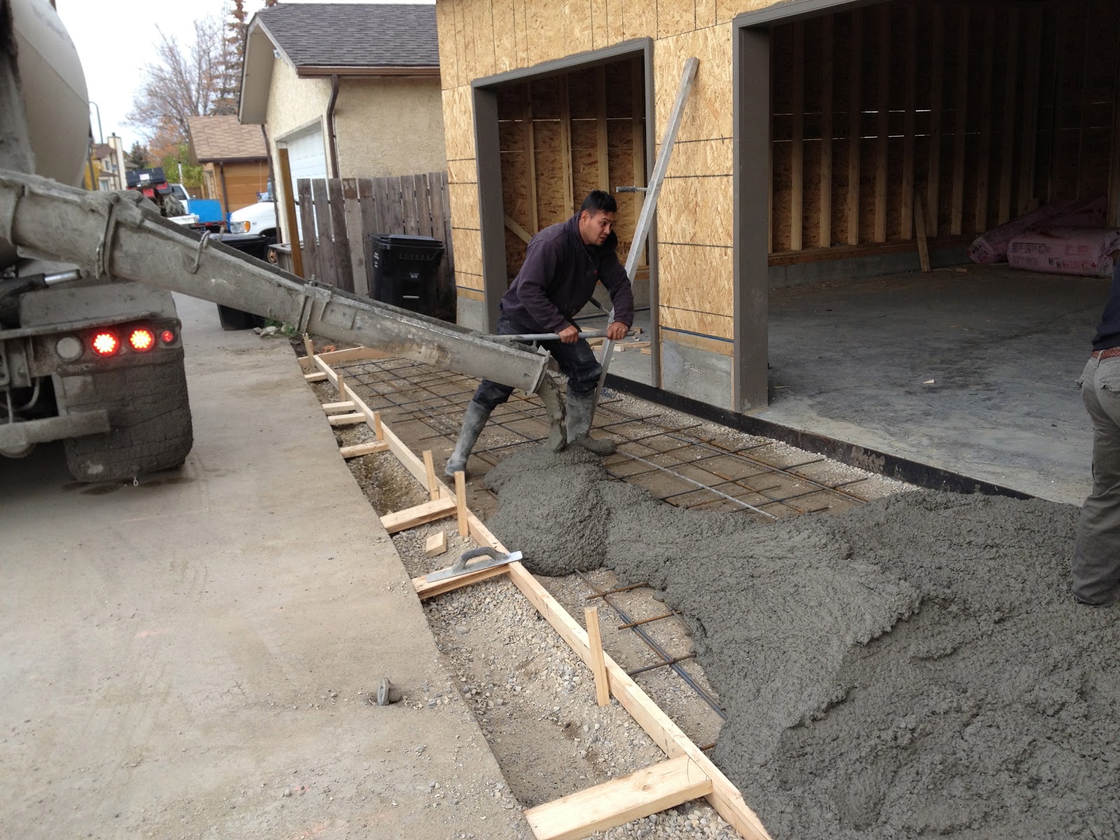 Ron and Nancy Leishman October 14 Concrete Apron