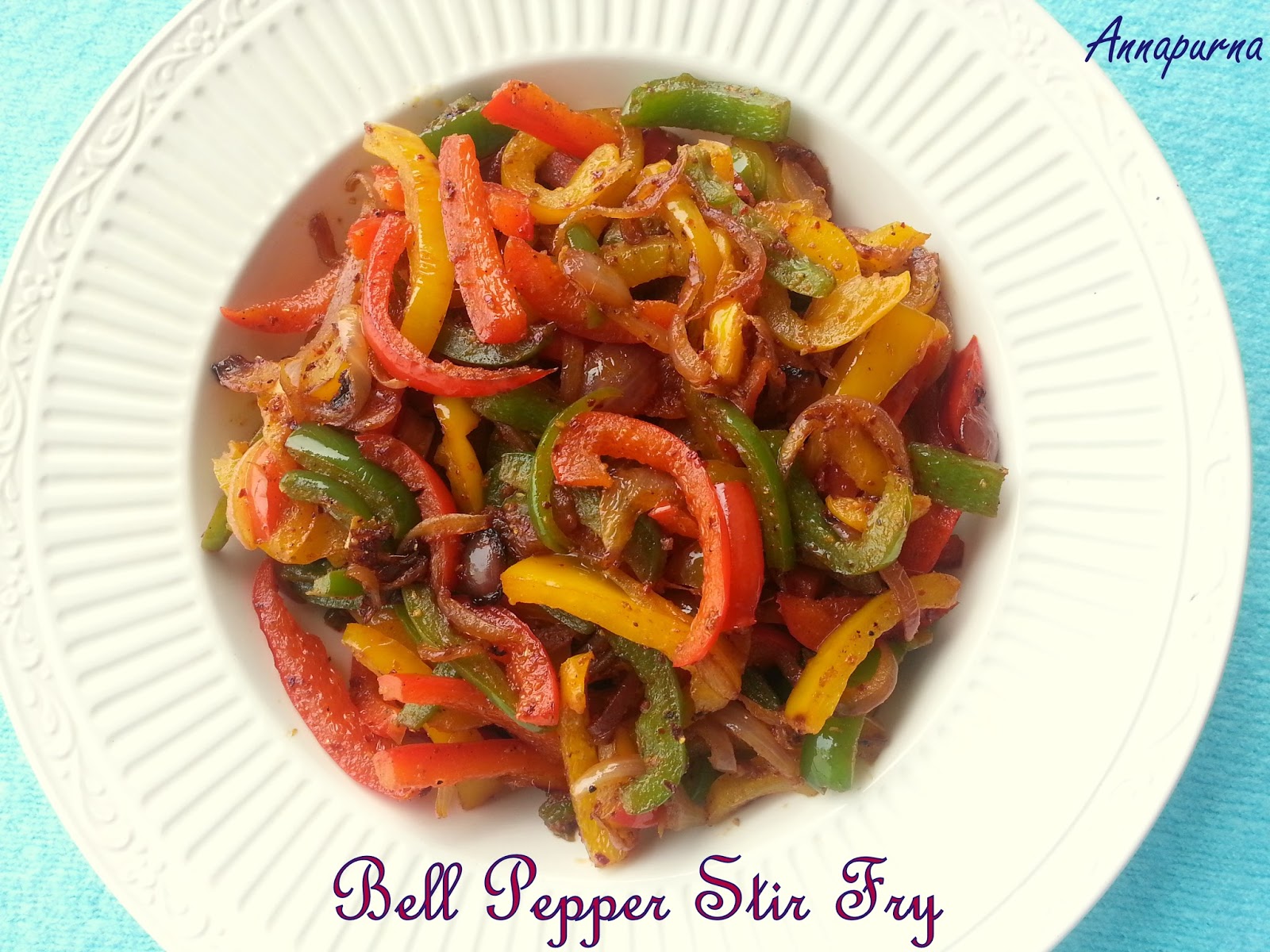 Annapurna Bell Pepper Stir Fry Recipe
