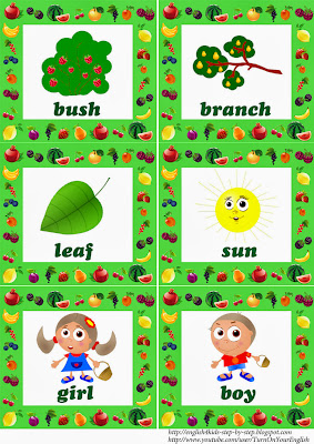 fruit flashcards for teaching esl