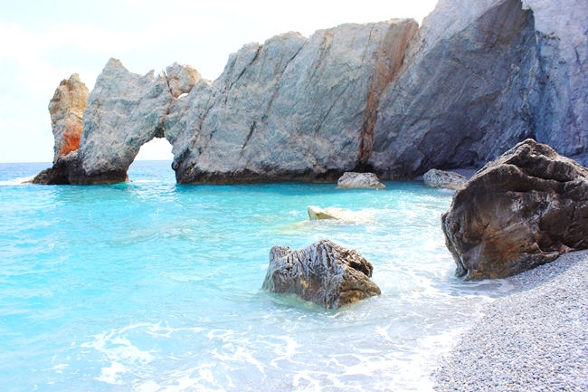 Skiathos beaches with turquoise water