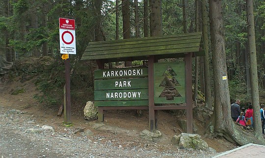 Karpacz - wejście do Karkonoskiego Parku Narodowego.