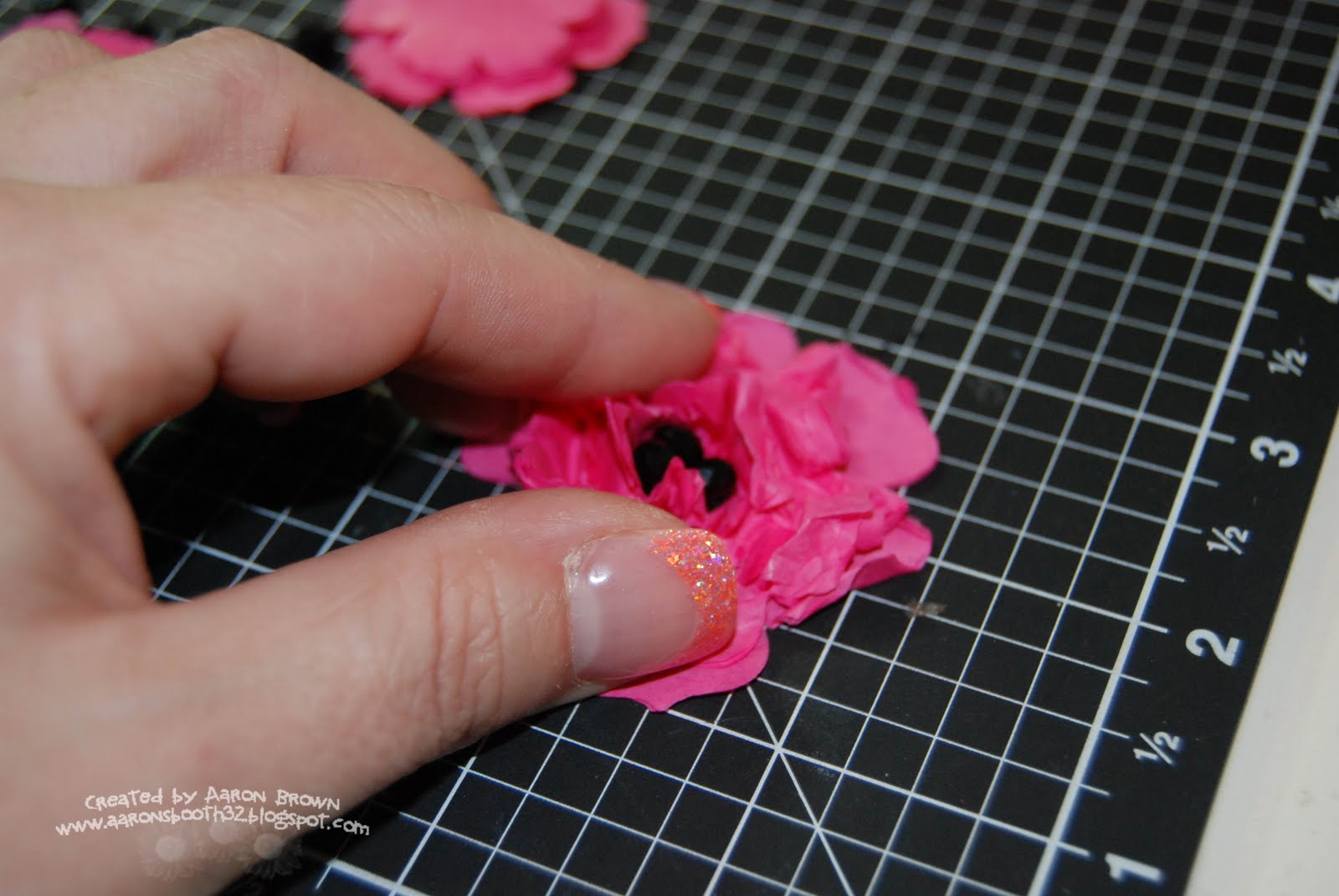 Booth 32 Tissue Paper ChallengeMother's Day Paper Corsage