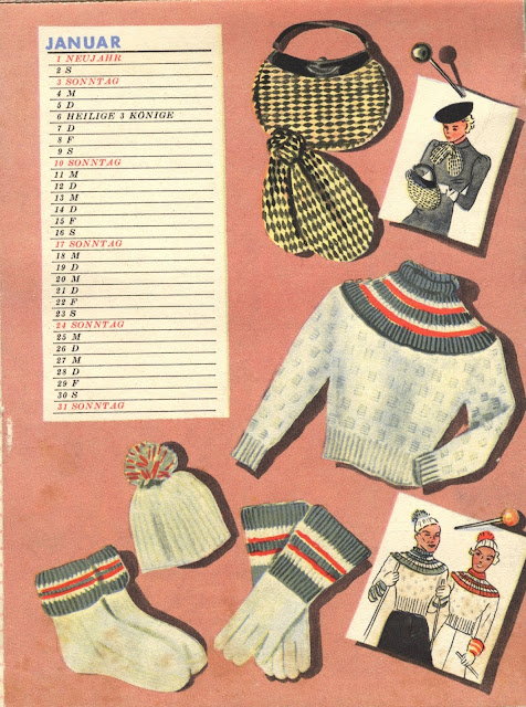 The Vintage Pattern Files: Free 1930's Knitting Pattern - A Winter Set (German)