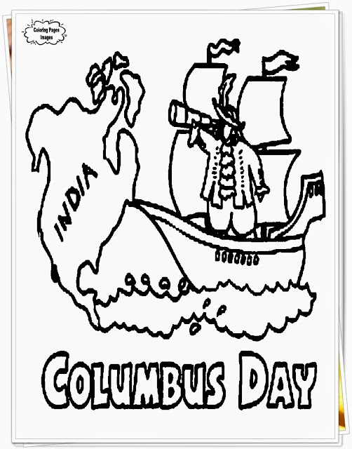 columbus day boat coloring page