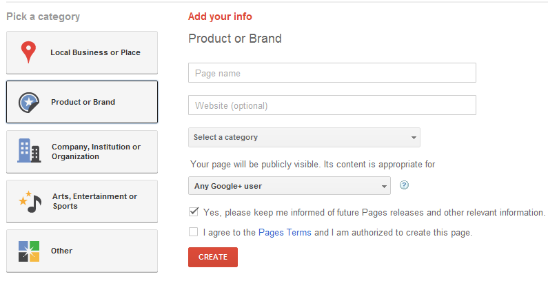 Create Google+ Local Page Create Google Plus Business Page