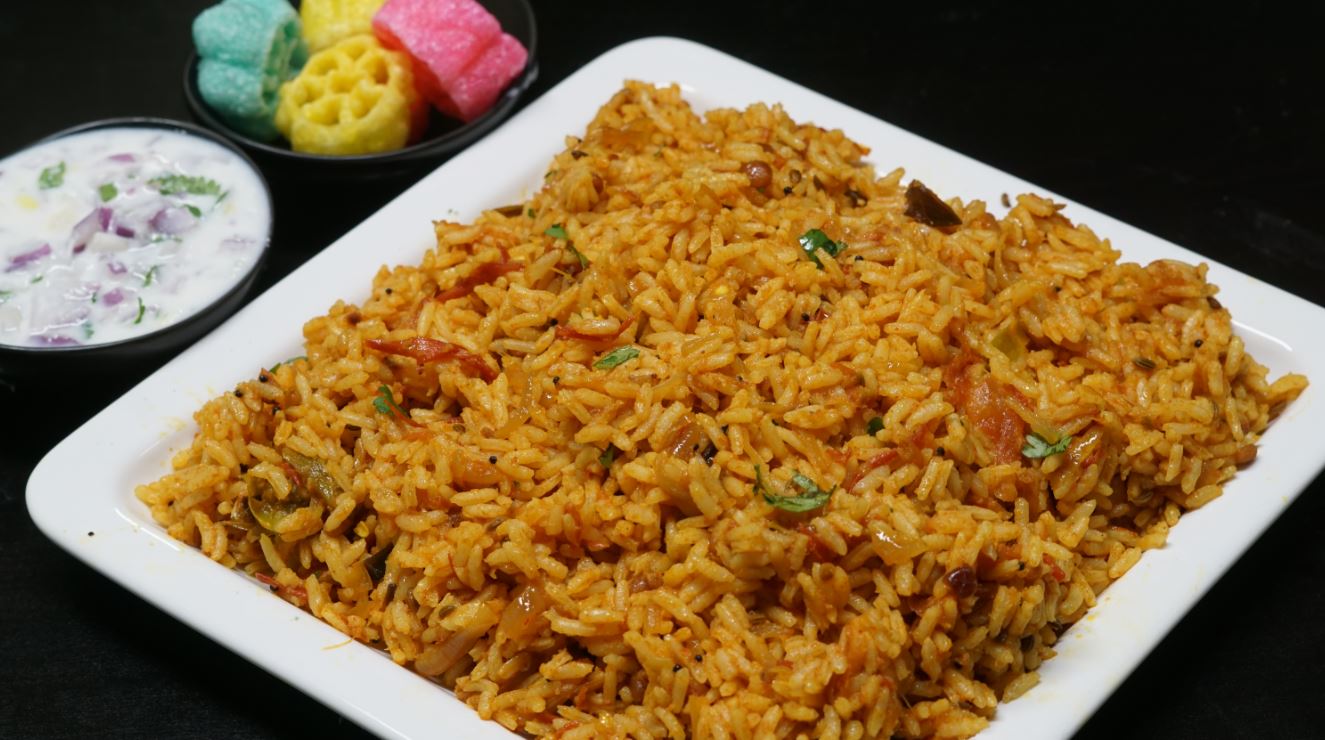 Thakkali Sadam / Tomato Rice Recipe Steffi's Recipes