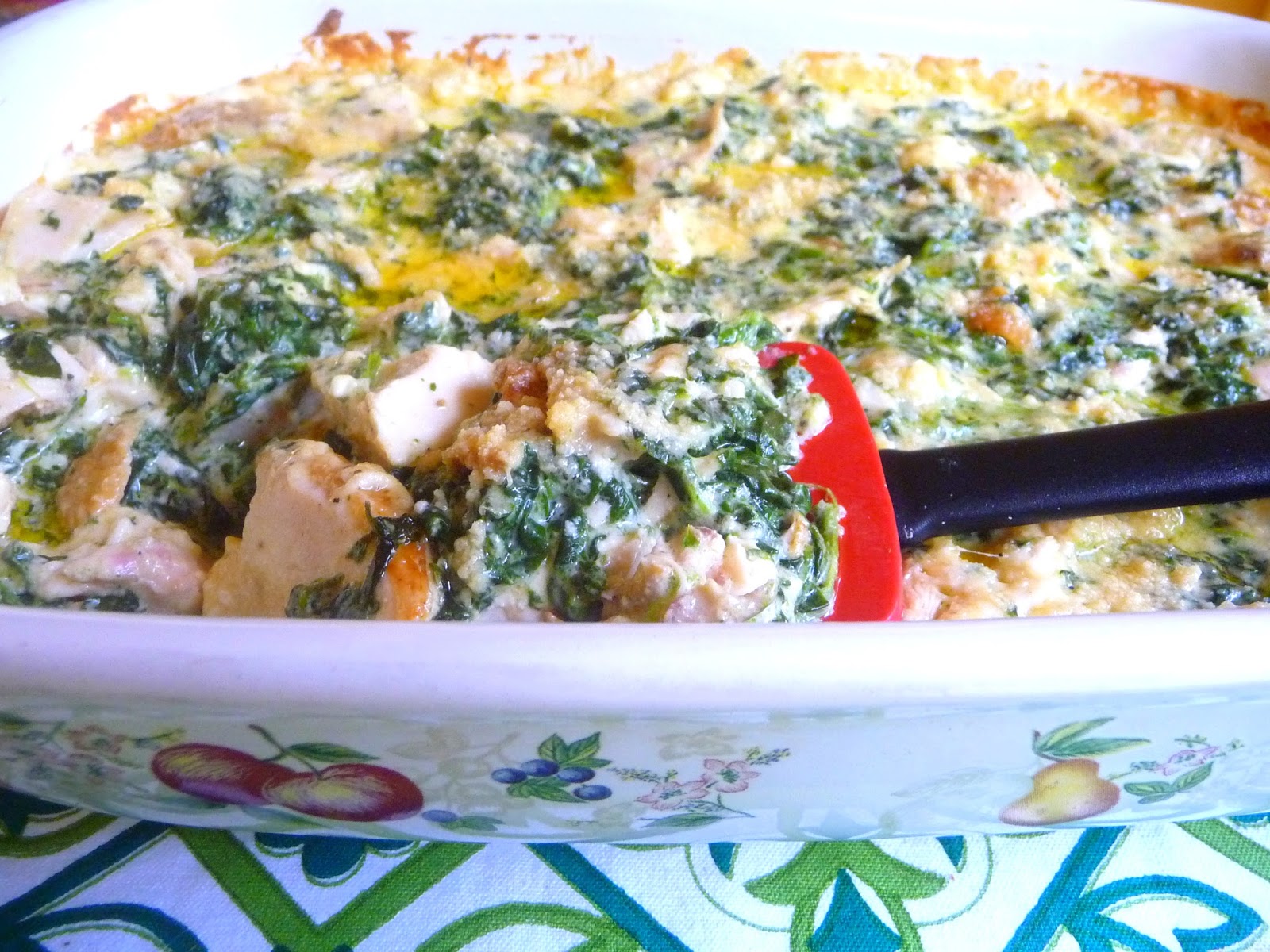 CHICKEN SPINACH ALFREDO