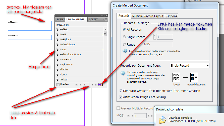 indesign data merge options indesign data merge options