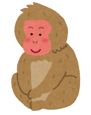 猿・ニホンザルのイラスト