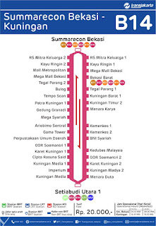 peta rute transjakarta royaltrans summarecon bekasi kuningan