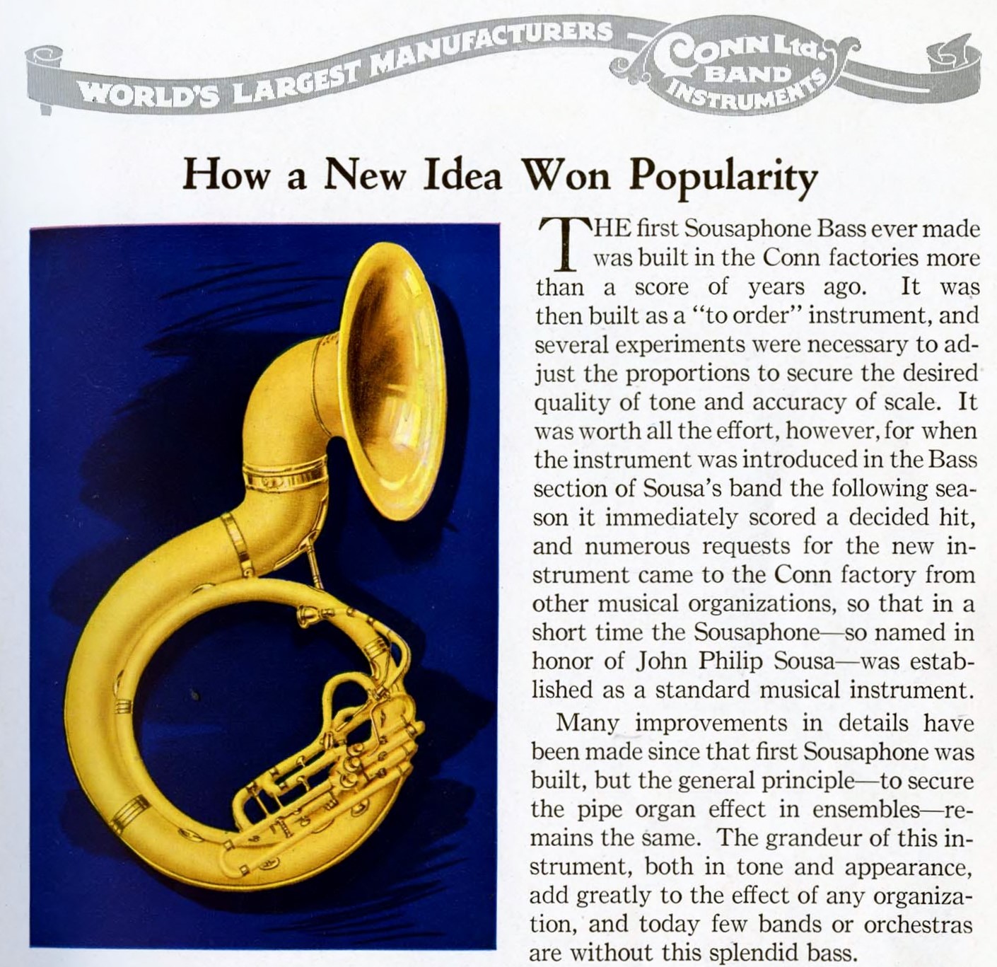 Strictly Oompah Did Conn make the first Sousaphone?