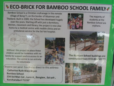 photo of a leaflet with information about the bamboo school project