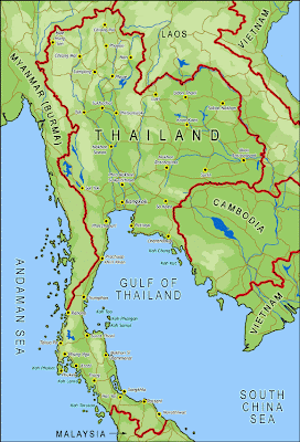 Thailand Map Political Regional