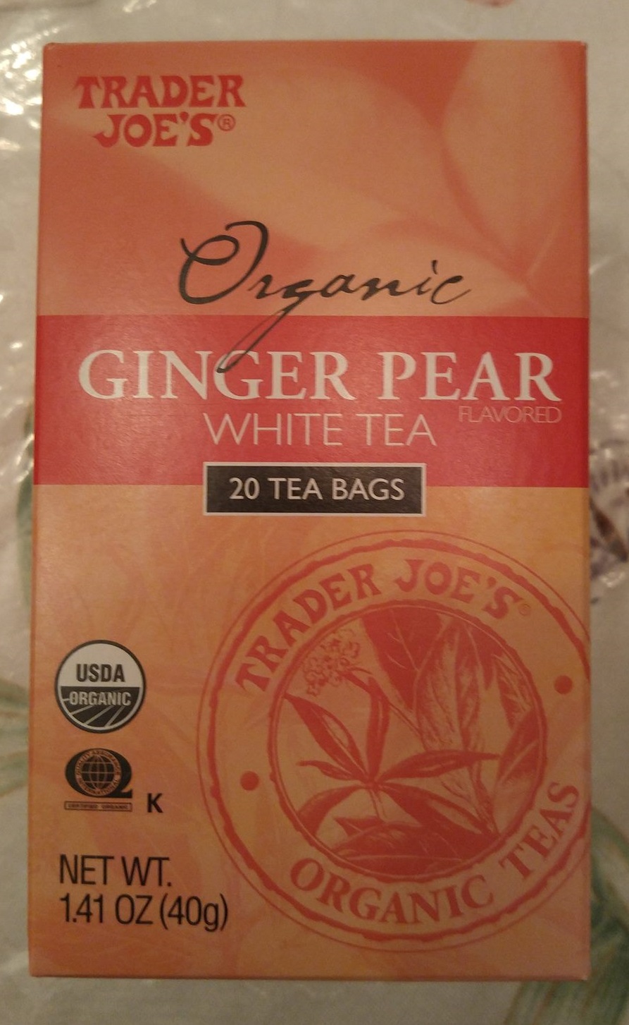 A Geek Girls Take! [Tea Review] Trader Joes Ginger Pear White Tea