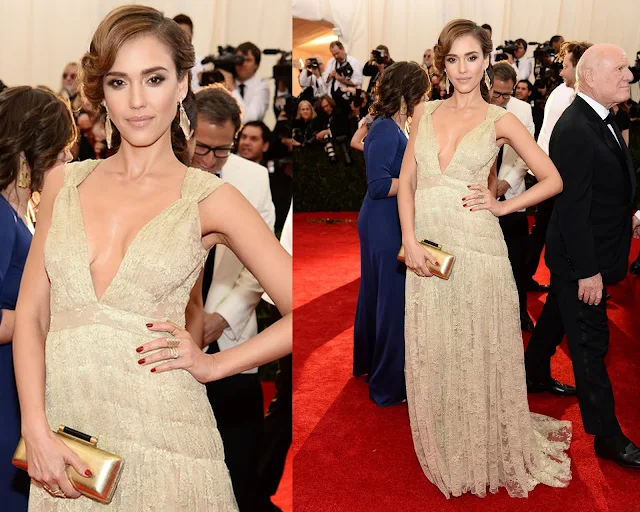 Jessica  Alba in Diane von Furstenberg – 2014 Met Gala