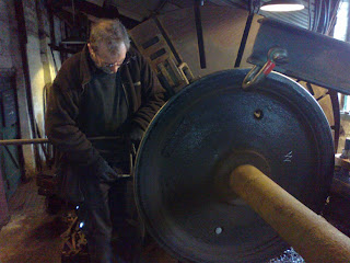 Turning tyres for ex MS&L carriage No.8