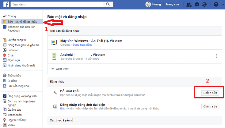 doi mat khau FB
