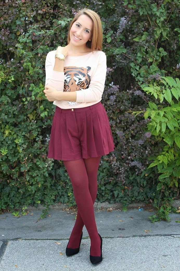 Women`s Legs and Feet in Tights: Legs and Feet in Maroon and Purple ...