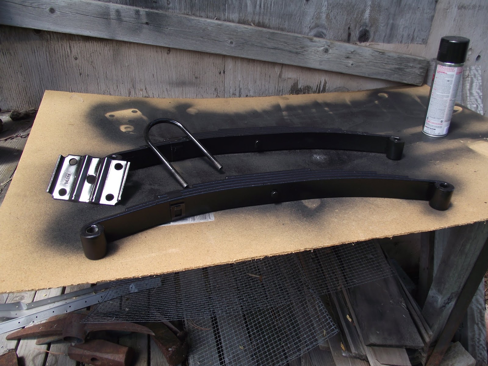 Camping Leaf spring replacement 1 side is done