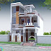 4 BHK 2200 sq-ft Contemporary style North Indian Home