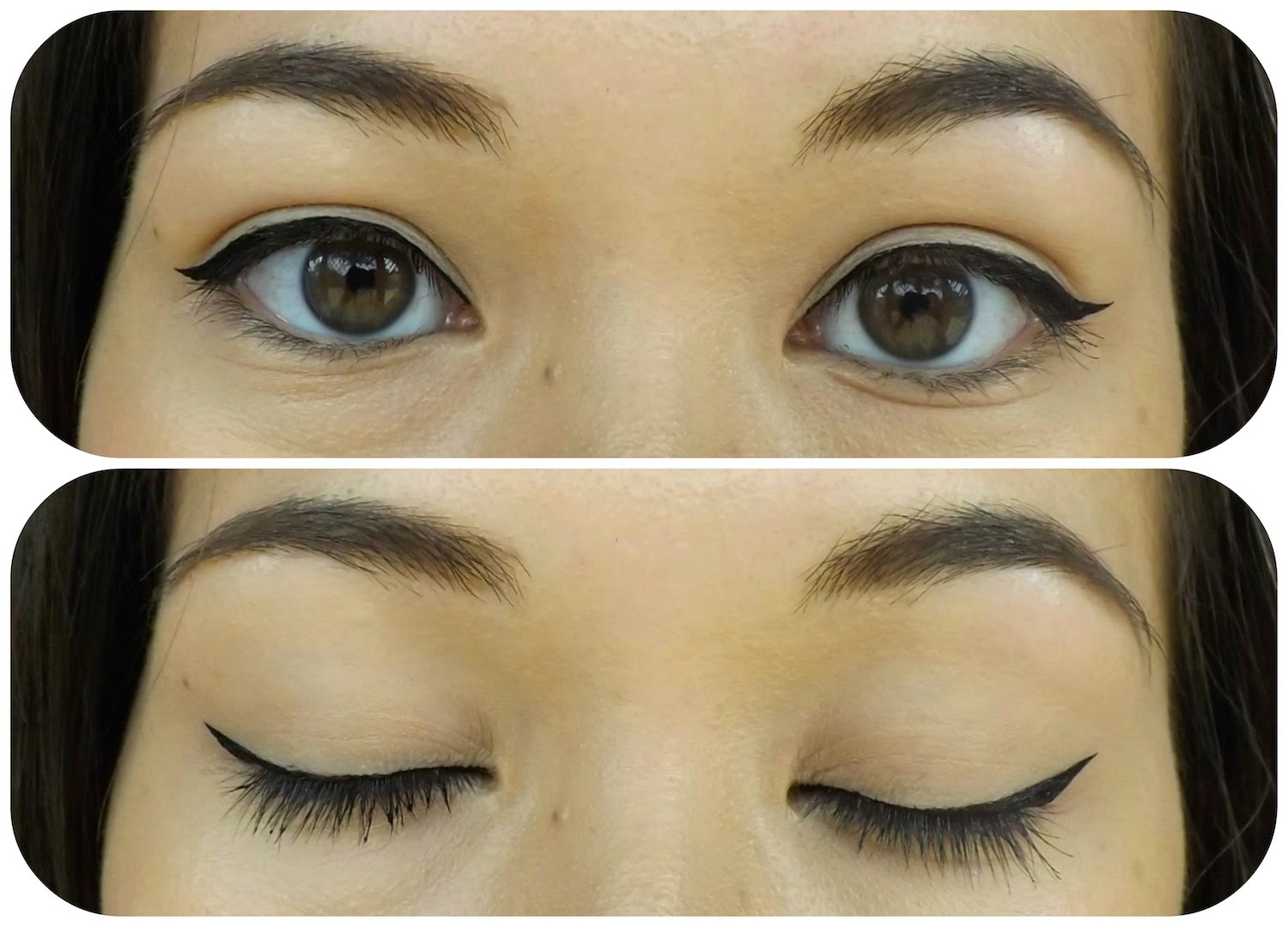 TUTORIAL Perfect Cat Eye Winged Eyeliner (Liquid Liner) taken by
