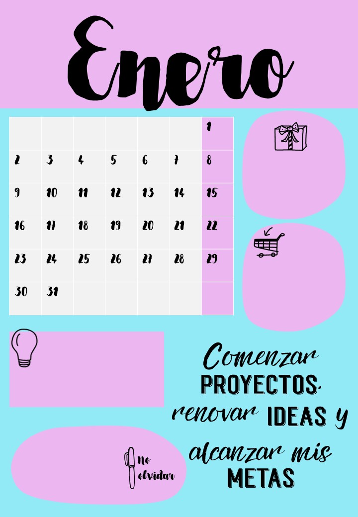 Calendario de diciembre para imprimir