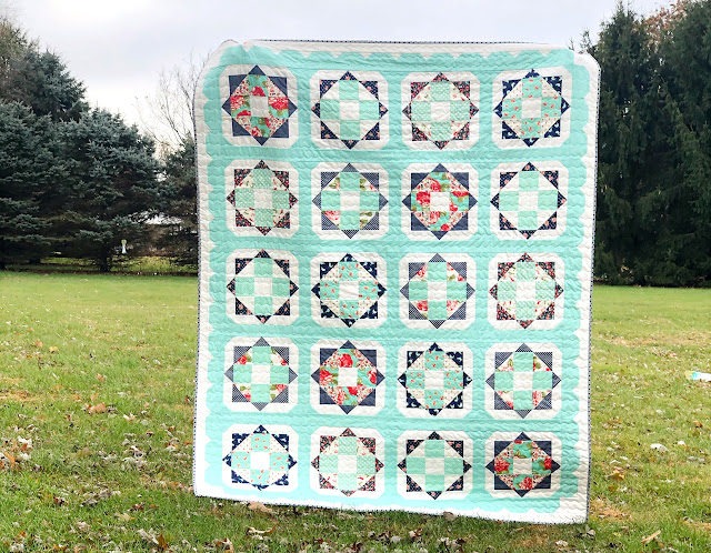 Sunny Day quilt by Jessica Dayon found on A Bright Corner - pattern from the Fresh Fat Quarter Quilts Book by Andy Knowlton