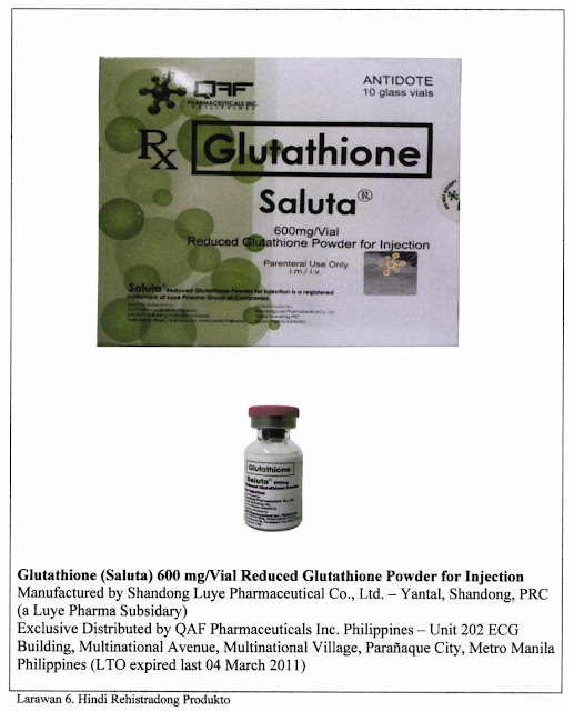 , fake glutathione, skin whitening, FDA advisory, IV Glutathione, glutathione Philippines, Glutathione for skin whitening, glutathione injection