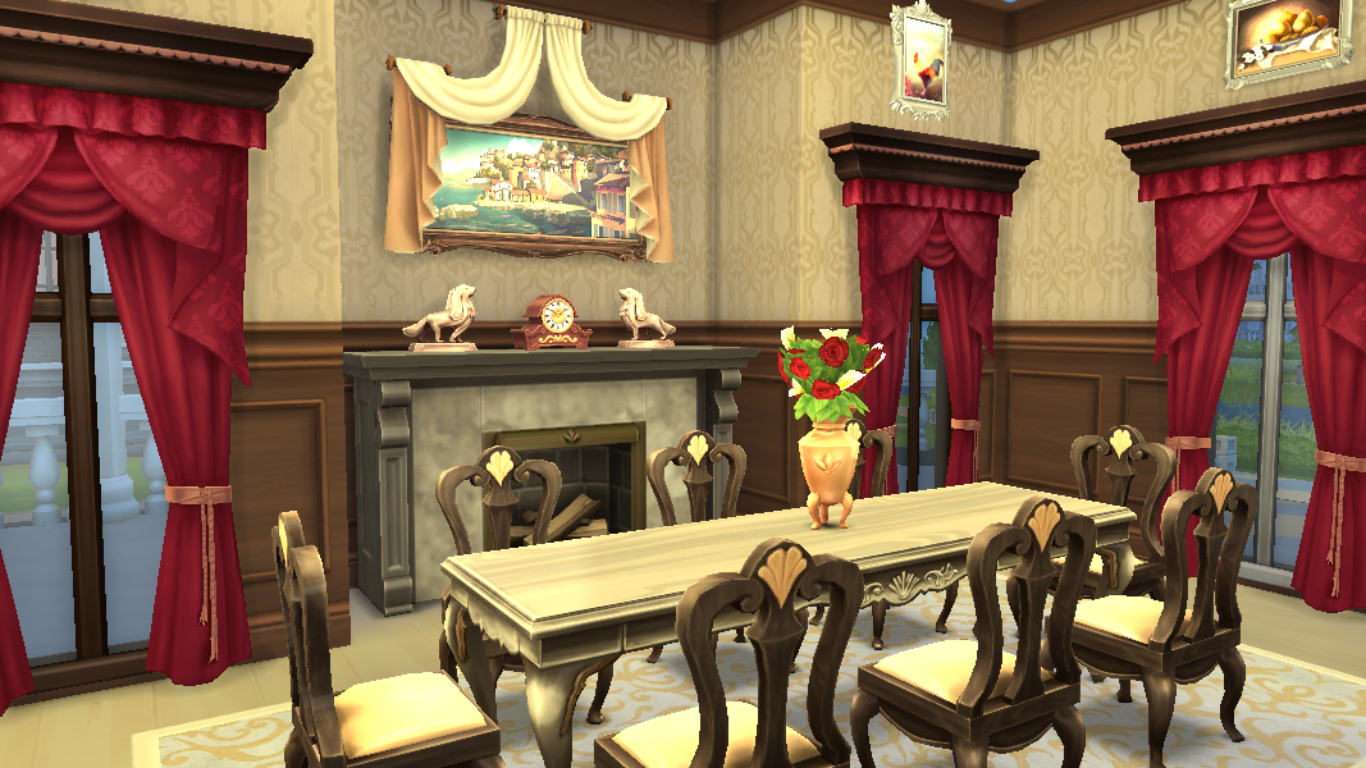 Sims 4 Dining Room,Sims 4 Room,Sims 4 Royal Dining Room