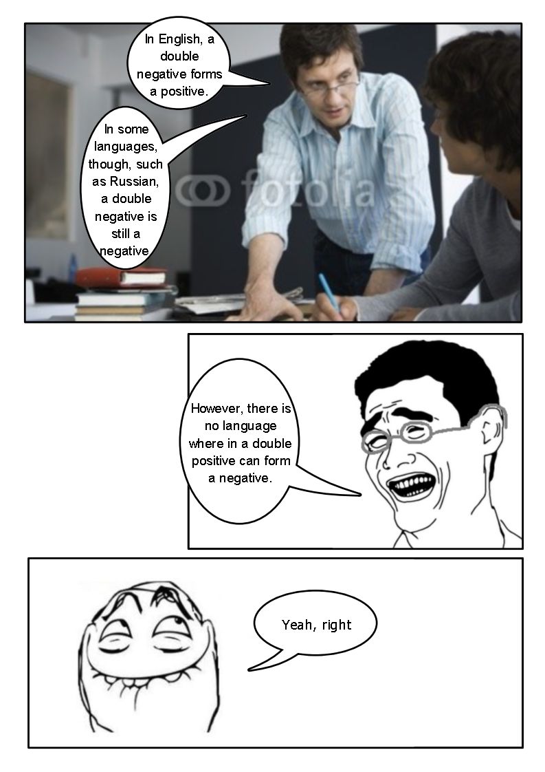 St. Patrick's Press: Joke about positive/negative forms