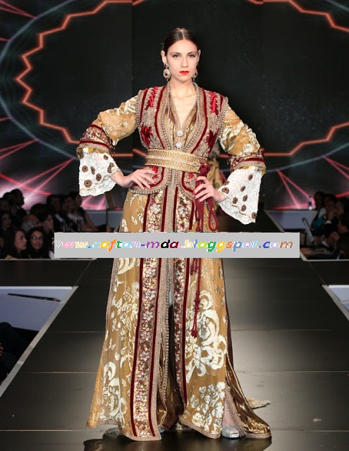 Kaftan Marocain Femme Beige En Crêpe - Taille S, Manches Longues, Coupe Asymétrique, Neuf Sans étiquette