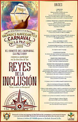 convocatoria carnaval la paz 2019