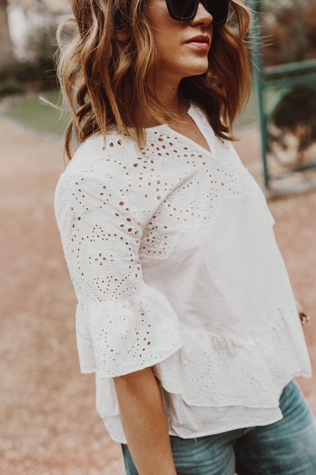 A Stunning White Eyelet Top - Leah Behr