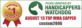 August 2013 TOP MMA Handicapper