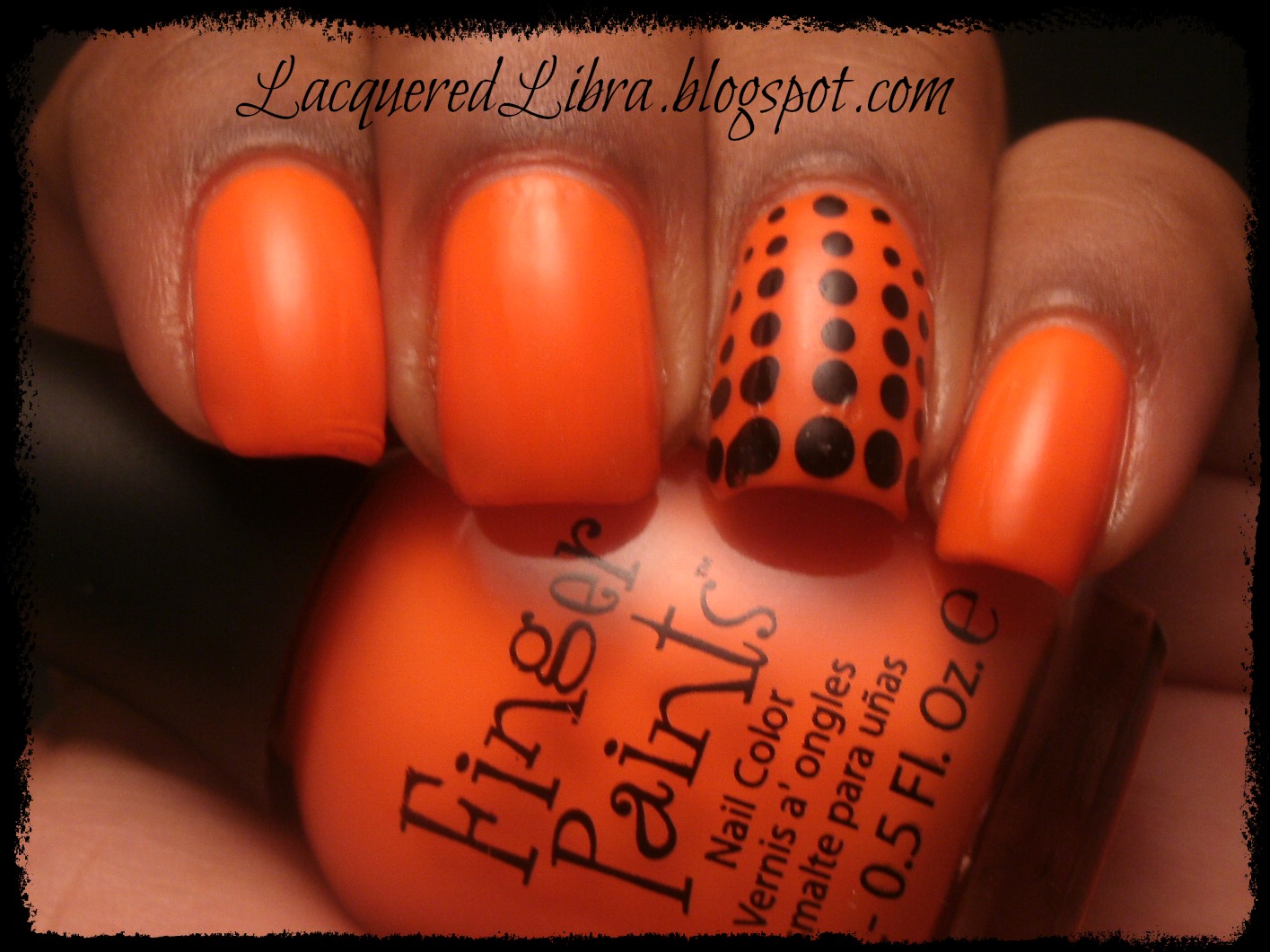 Lacquered Libra Finger Paints Iconic Orange