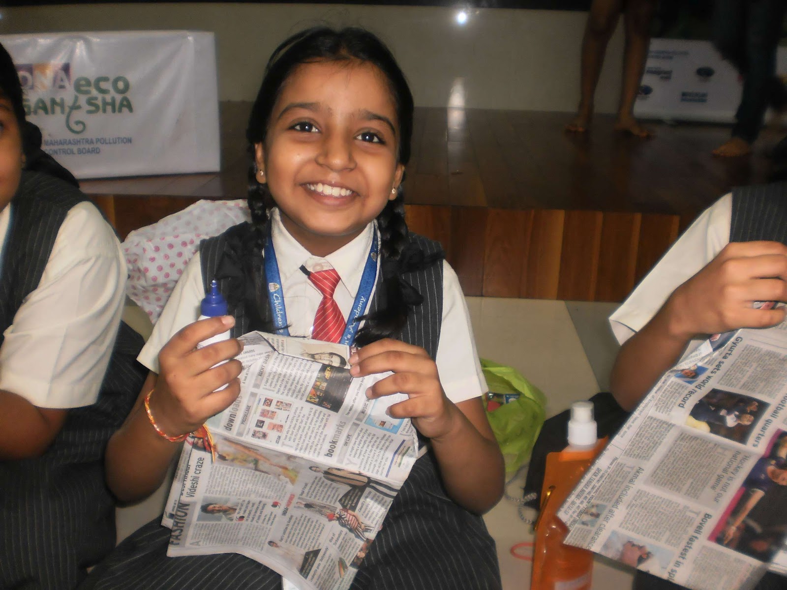 Paper bag making Children's Academy Group of Schools,Ashok Nagar