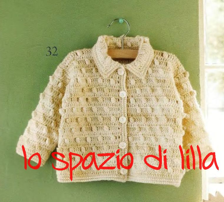 Neonato Uncinetto Schema Golfino Bimbo Mesi Cardigan Neonata