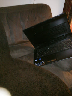 laptop in the living room