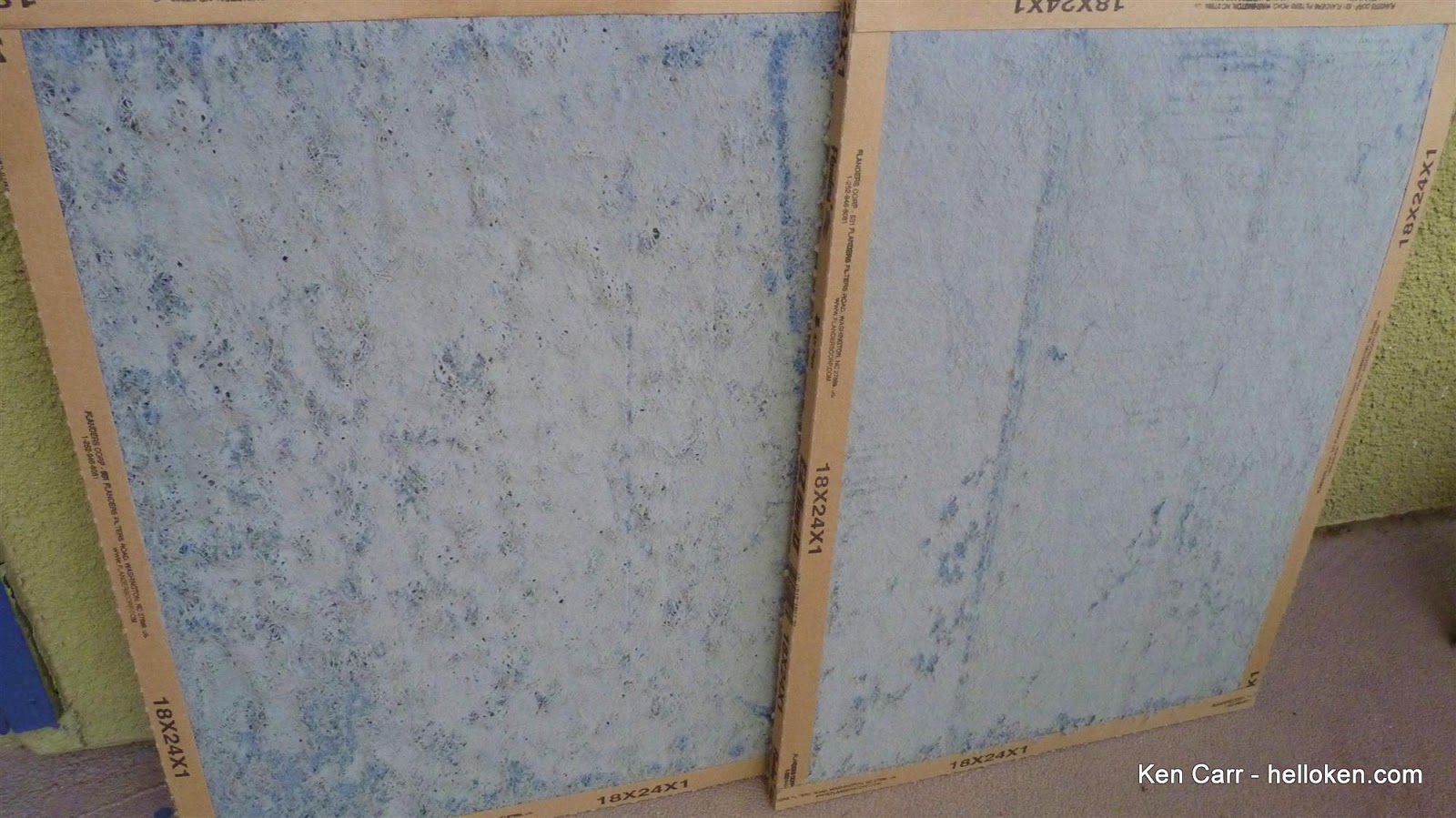 The changing of the furnace filters