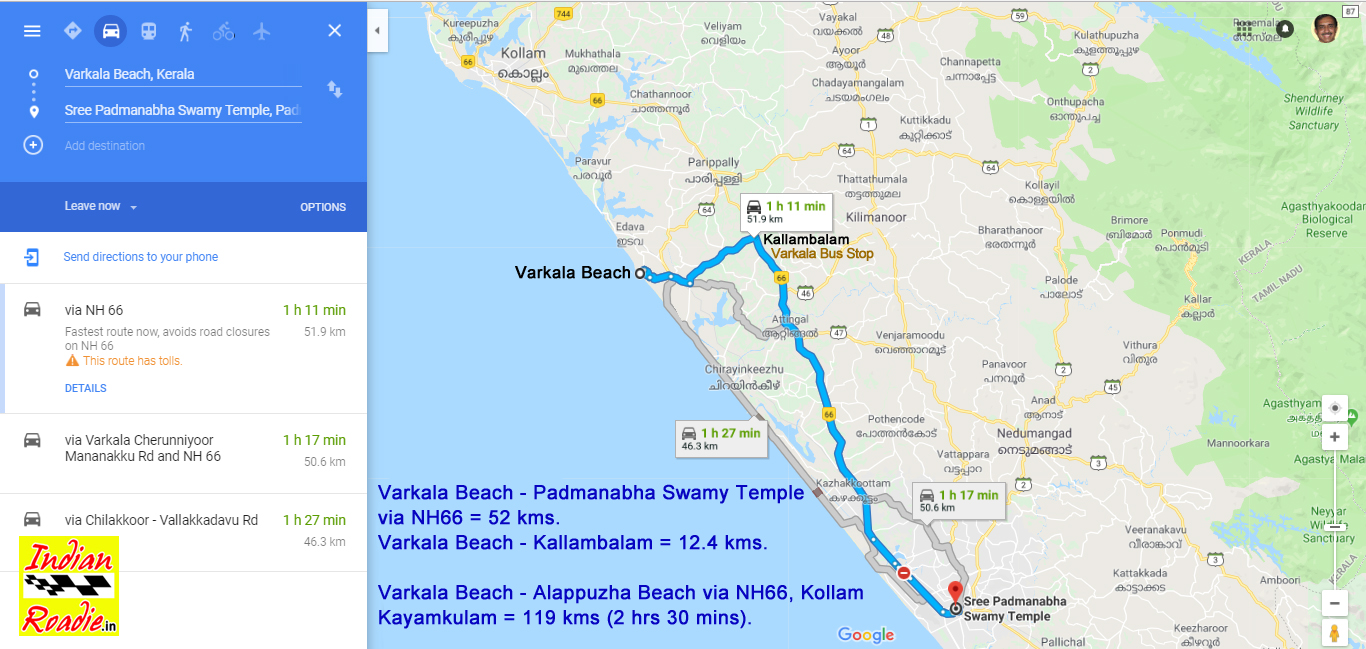 Global Roadie Varkala Beach (in photos) and route to Trivandrum, Alappuzha