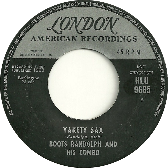 FROM THE VAULTS Boots Randolph born 3 June 1927