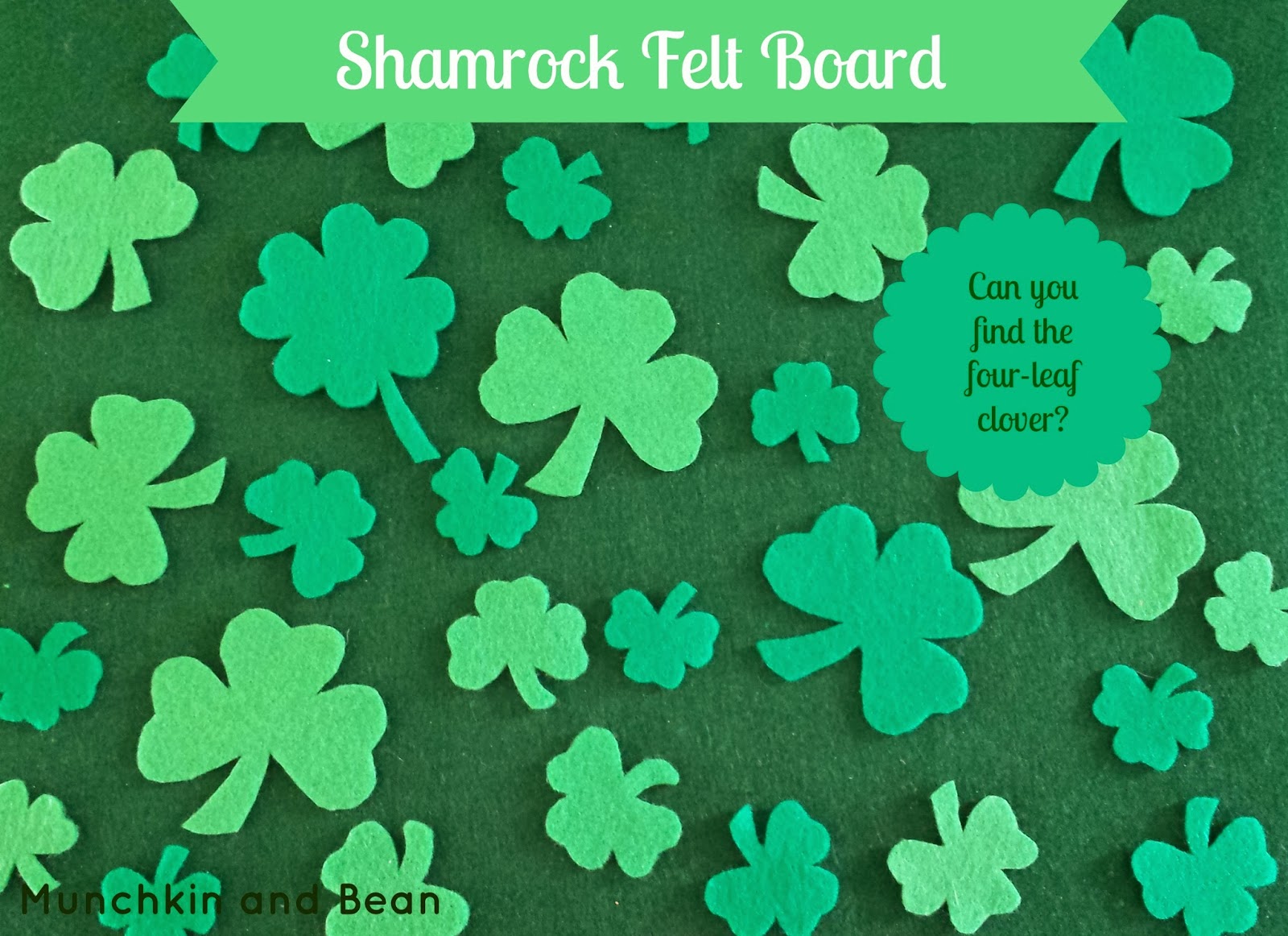 Munchkin and Bean Shamrock Felt Board
