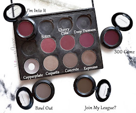 MAC Bowl Out Join My League 300 Game I'm Into It Eyeshadow Dupe Review Concrete Coquette Espresso Copperplate