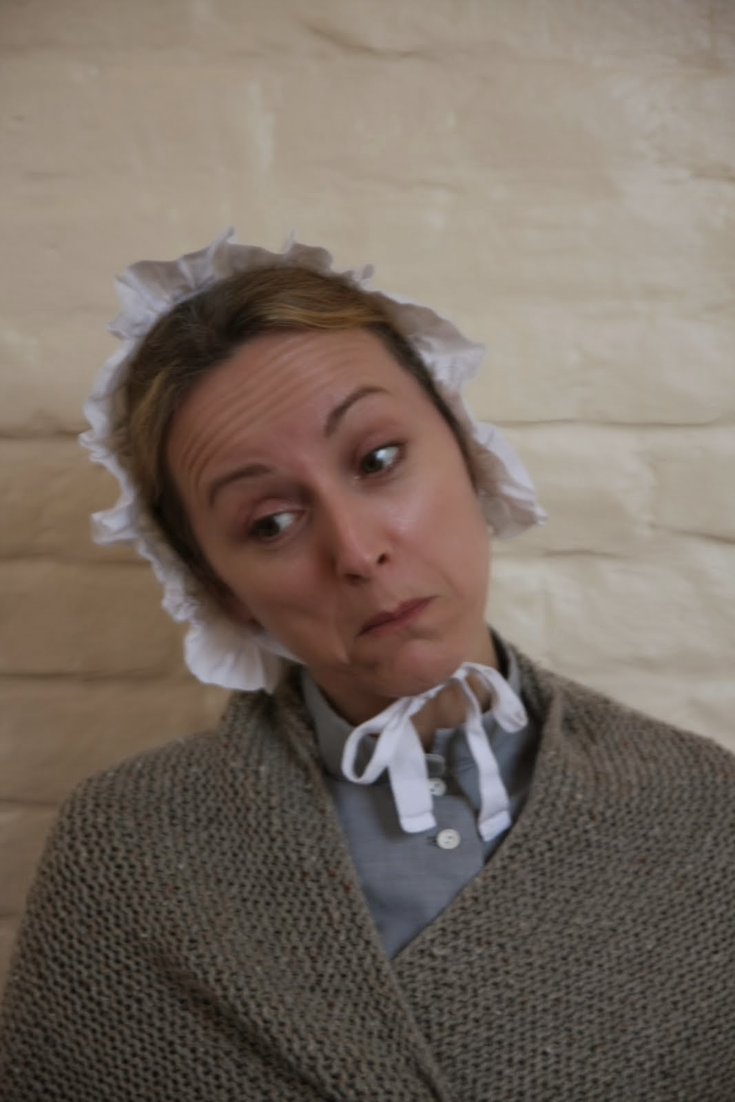 Norfolk Museums' Live Interpretation Officer Rachel Duffield all dressed up for workhouse supper